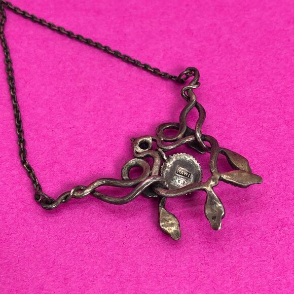 Vintage gothic snake silver pendant necklace 925 - 00G023 - Picture 2 of 5